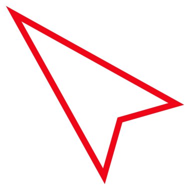 İşaretçi yaptı yukarı ince çizgi vektör simgesi