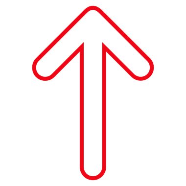 Kontur vektör simge yukarı yönlü ok