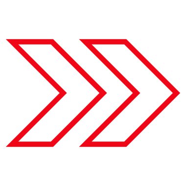 Üst karakter doğru anahat vektör simgesi