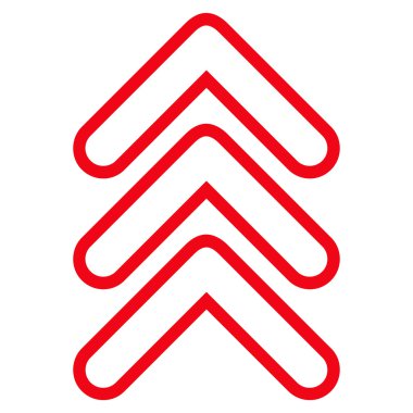 İşaretçi kontur vektör simge kadar üçlü