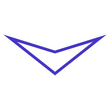 İnce çizgi vektör simgesi aşağı ok ucu