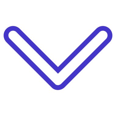 Kontur vektör simgesi aşağı ok ucu