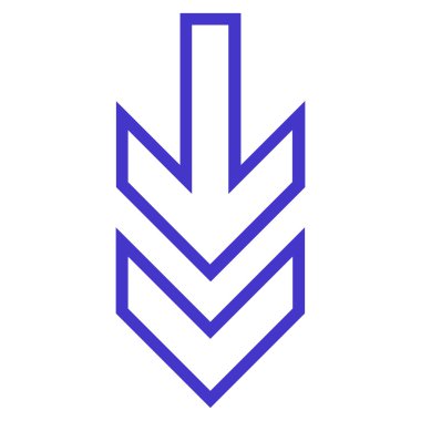 Anahat vektör simgesi aşağı yön