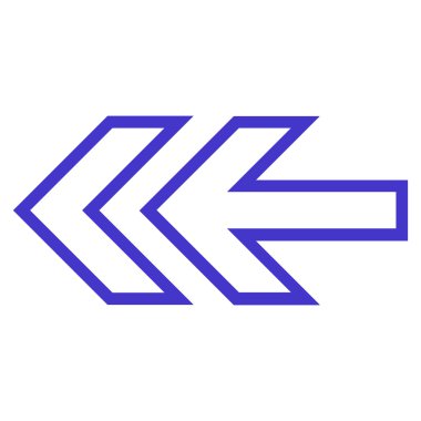 Yön sol kontur vektör simgesi