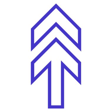 Yön yukarı kontur vektör simgesi