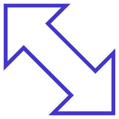 Exchange çapraz kontur vektör simgesi