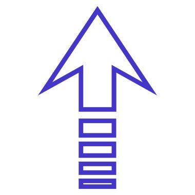 Yukarı kontur vektör simgesi göndermek