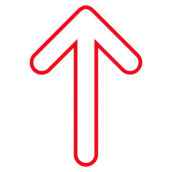 Seta arredondada para cima ícone de vetor de contorno —  Vetores de Stock
