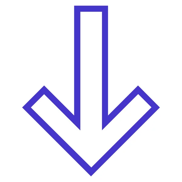 Seta para baixo curso vetor ícone — Vetor de Stock