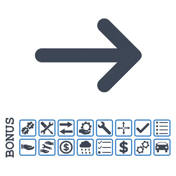 Icône vectorielle plate droite avec bonus — Image vectorielle