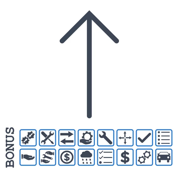 Flecha arriba plano Vector icono con bono — Archivo Imágenes Vectoriales