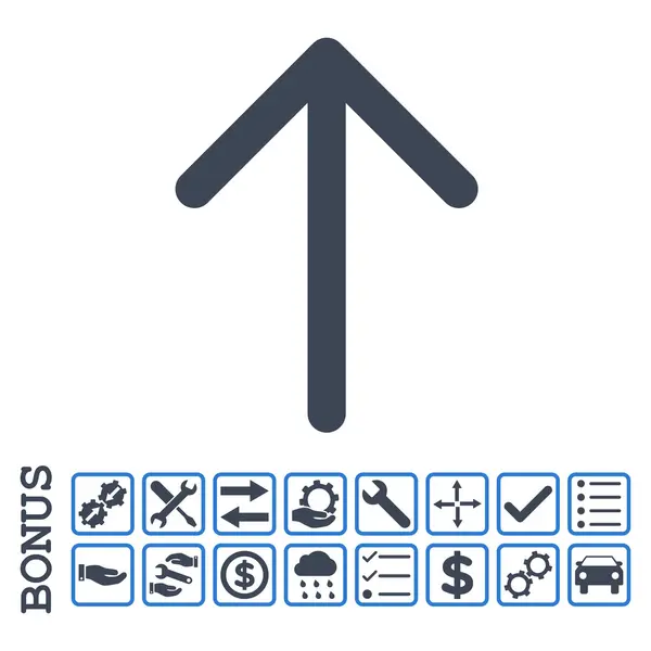 Flecha arriba plano Vector icono con bono — Archivo Imágenes Vectoriales