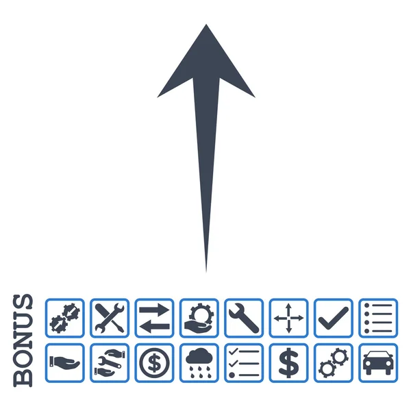Strzałka w górę płaskie wektor ikona z Bonus — Wektor stockowy
