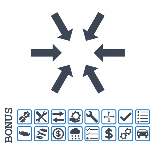 Kompakt nyilak lapos Vector Icon bónusz — Stock Vector