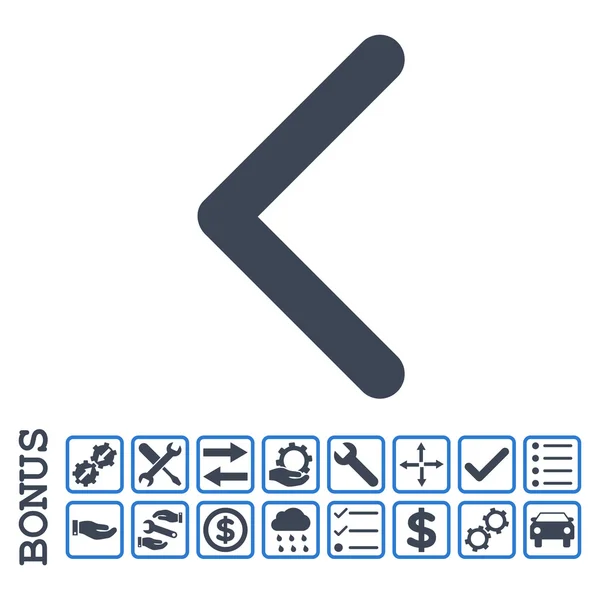 Dirección izquierda plana Vector icono con bonificación — Archivo Imágenes Vectoriales