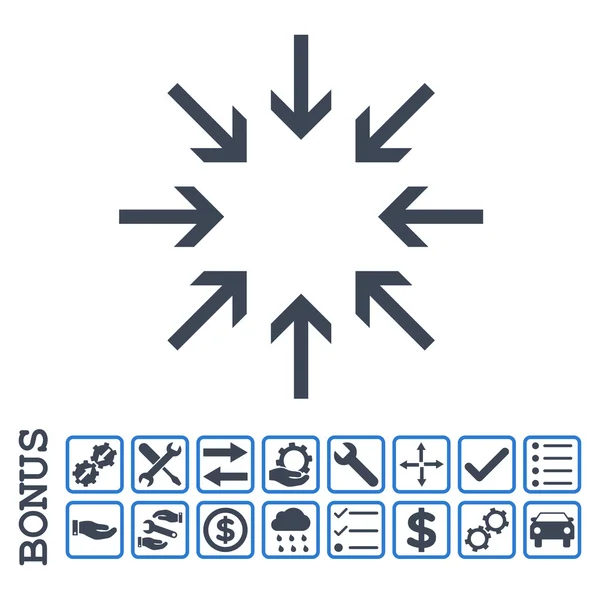 Flèches de pression Icône vectorielle plate avec bonus — Image vectorielle