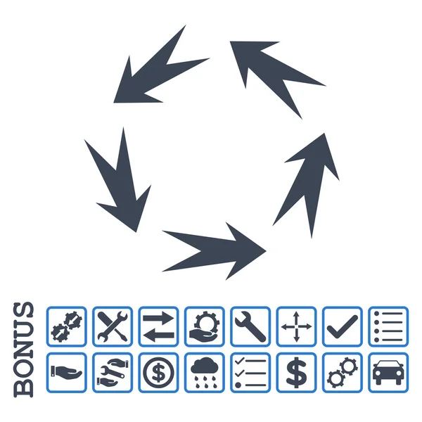 Ikona rotace plochých Vector s bonusem — Stockový vektor