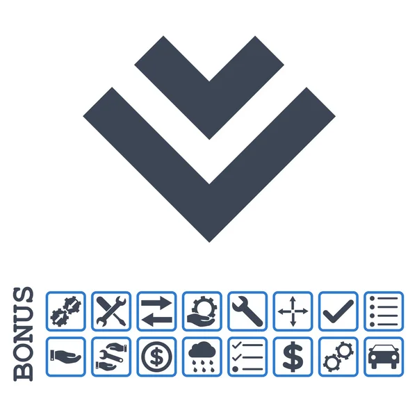 Desplácese hacia abajo plano Vector icono con bono — Archivo Imágenes Vectoriales