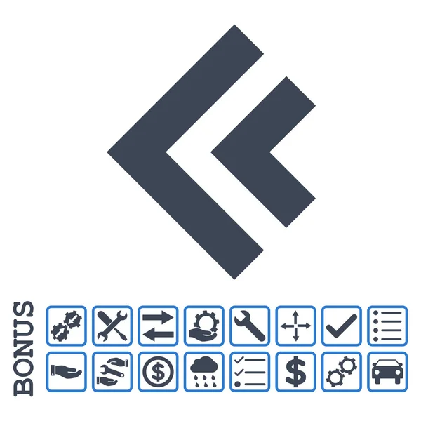 Verschuiving links platte Vector Icon met Bonus — Stockvector