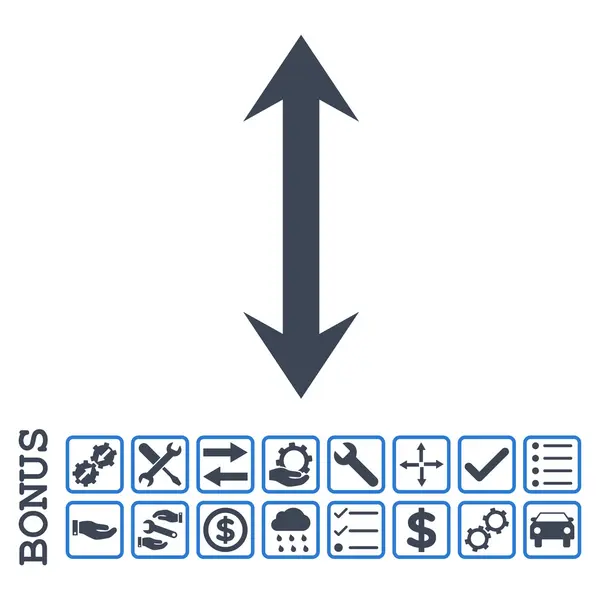 Vertikales Flip-Flat-Vektorsymbol mit Bonus — Stockvektor