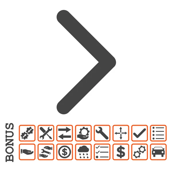 Dirección Icono plano derecho del vector con la prima — Vector de stock