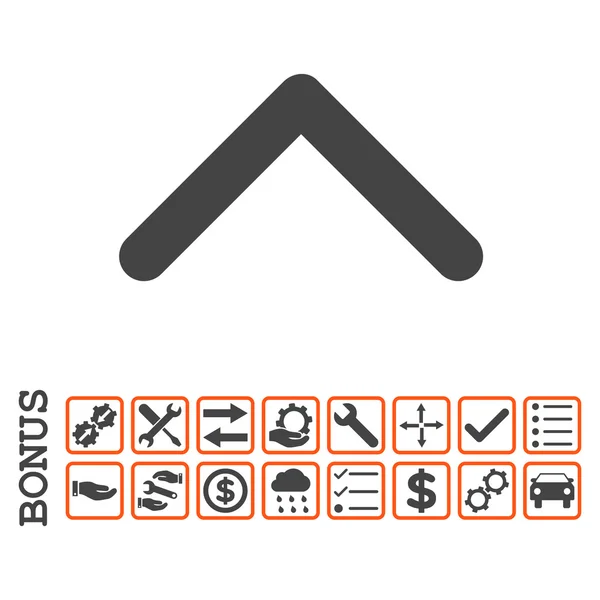 Direction vers le haut Icône vectorielle plate avec bonus — Image vectorielle