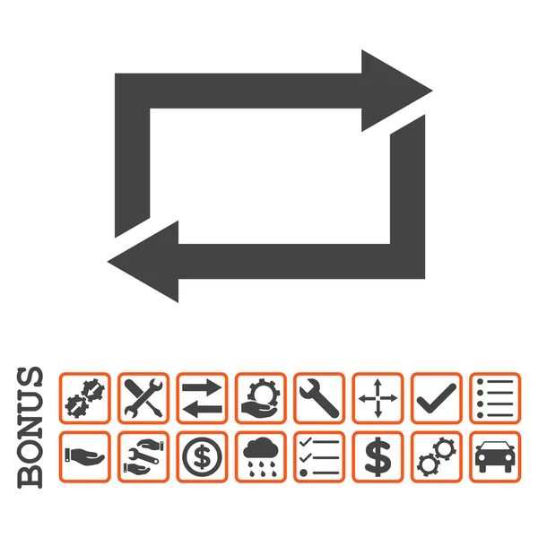 Austausch Pfeile flache Vektor-Symbol mit Bonus — Stockvektor