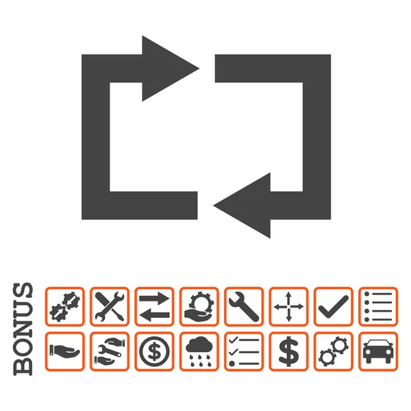 Icono de vector plano de flechas de cambio con bonificación — Archivo Imágenes Vectoriales