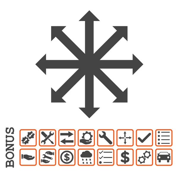 Rozwiń węzeł strzałki płaskie wektor ikona z Bonus — Wektor stockowy