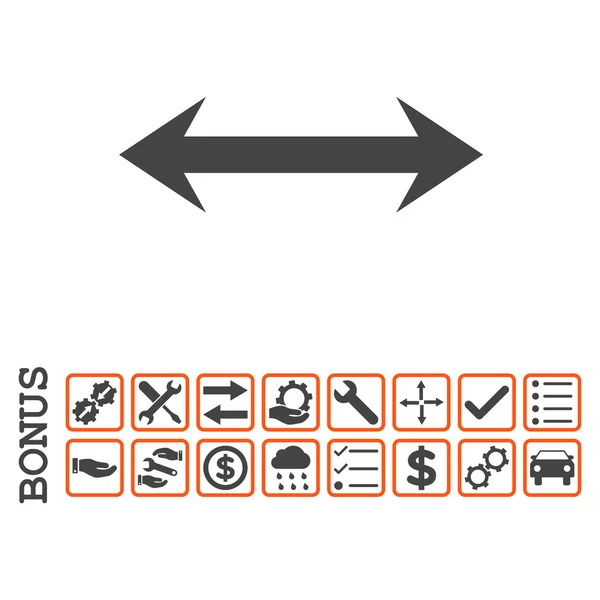보너스와 수평 플립 평면 벡터 아이콘 — 스톡 벡터