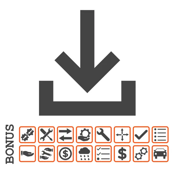 Posteingang flaches Vektorsymbol mit Bonus — Stockvektor