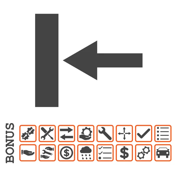 Mover ícone de vetor plana esquerda com bônus — Vetor de Stock