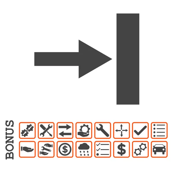 Bewegen Sie rechts flache Vektor-Symbol mit Bonus — Stockvektor