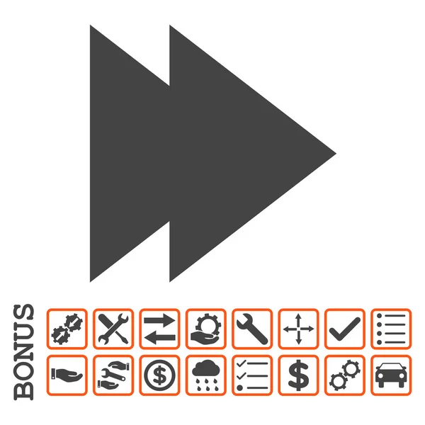 Posunout vpravo plochou vektorové ikony s bonusem — Stockový vektor