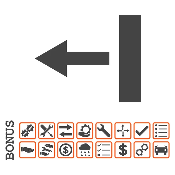 Pull Left Flat Vector Icon With Bonus — Stock Vector