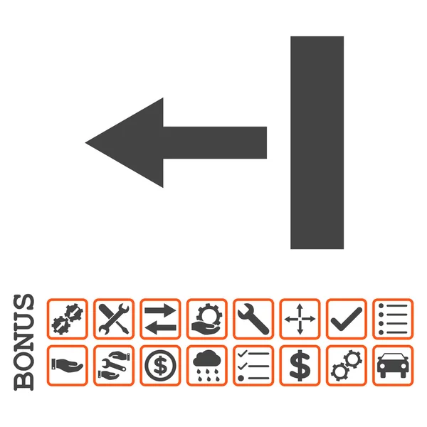 Puxe o ícone plano esquerdo do vetor com bônus —  Vetores de Stock