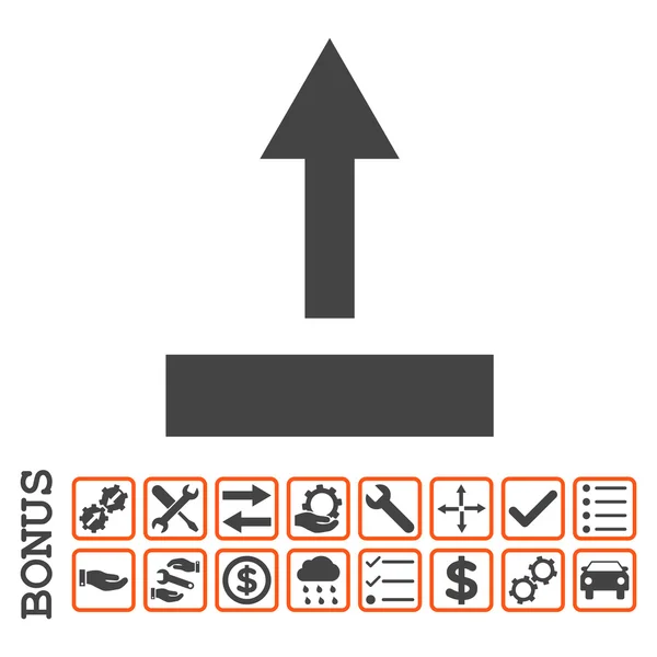 Puxe para cima ícone vetorial plana com bônus — Vetor de Stock