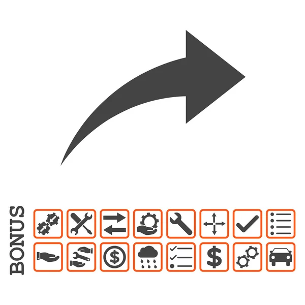 Refazer ícone de vetor plano com bônus — Vetor de Stock