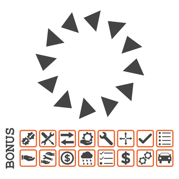 Περιστροφή Ccw επίπεδης διάνυσμα εικονίδιο με μπόνους — Διανυσματικό Αρχείο