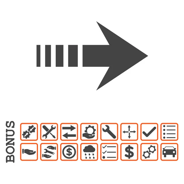 Invia icona vettoriale piatta destra con bonus — Vettoriale Stock
