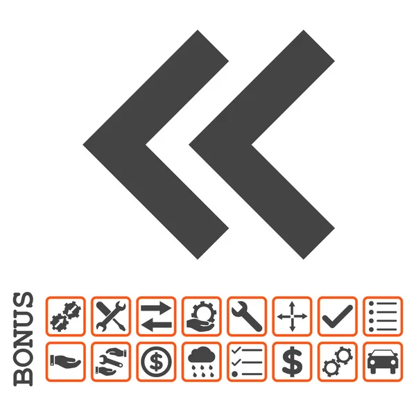 Deslocar ícone de vetor plana esquerda com bônus — Vetor de Stock