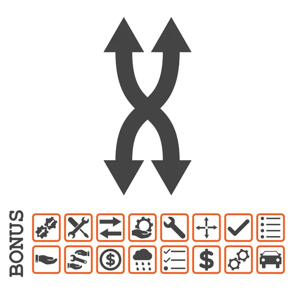 Flechas de barajar vertical plana Vector icono con bonificación — Archivo Imágenes Vectoriales