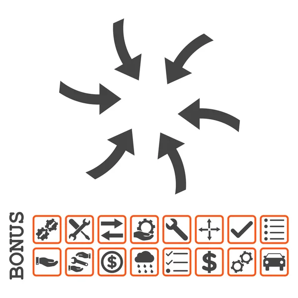 Putar Panah Ikon Vektor Datar Dengan Bonus - Stok Vektor