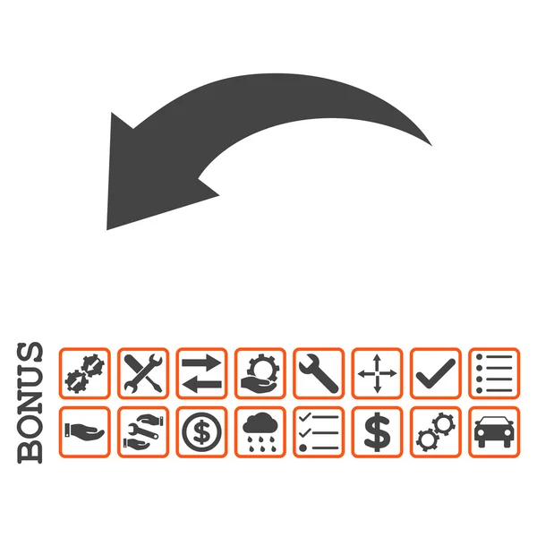 Deshacer icono de vector plano con bono — Archivo Imágenes Vectoriales