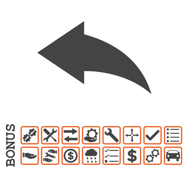 Deshacer icono de vector plano con bono — Archivo Imágenes Vectoriales