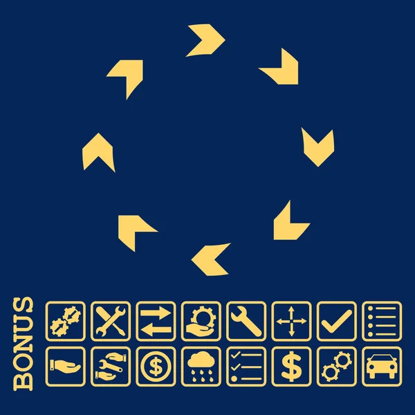 Circulation Flat Vector Icon With Bonus — Stock Vector