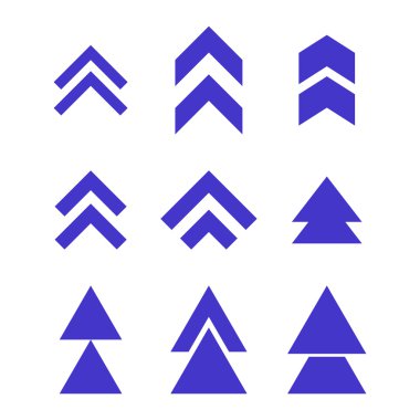 Yön vektör düz Icon Set up