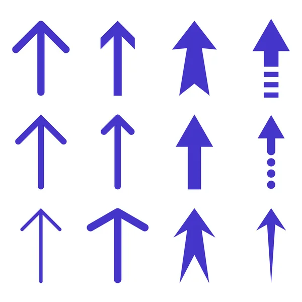 Ensemble d'icônes plates vectorielles Up Arrows — Image vectorielle