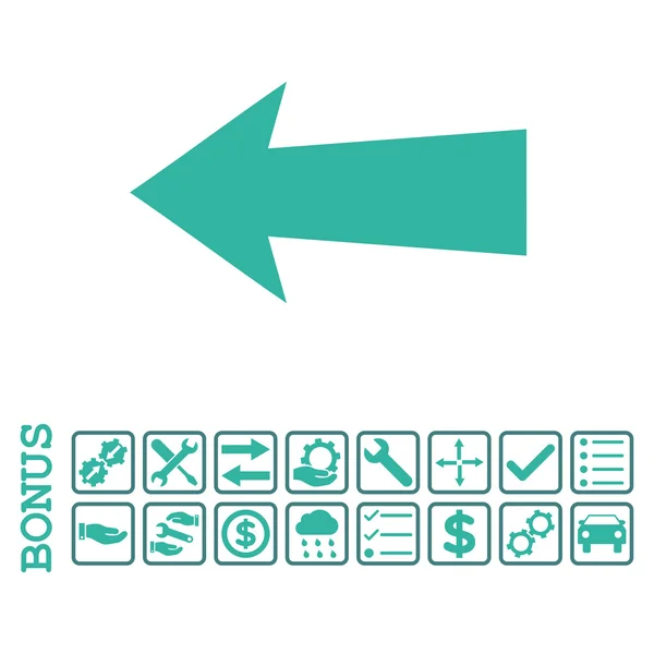 Icône vectorielle plat gauche avec bonus — Image vectorielle