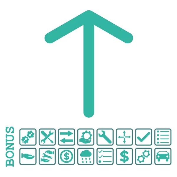 보너스와 함께 평면 벡터 아이콘 위쪽 화살표 — 스톡 벡터
